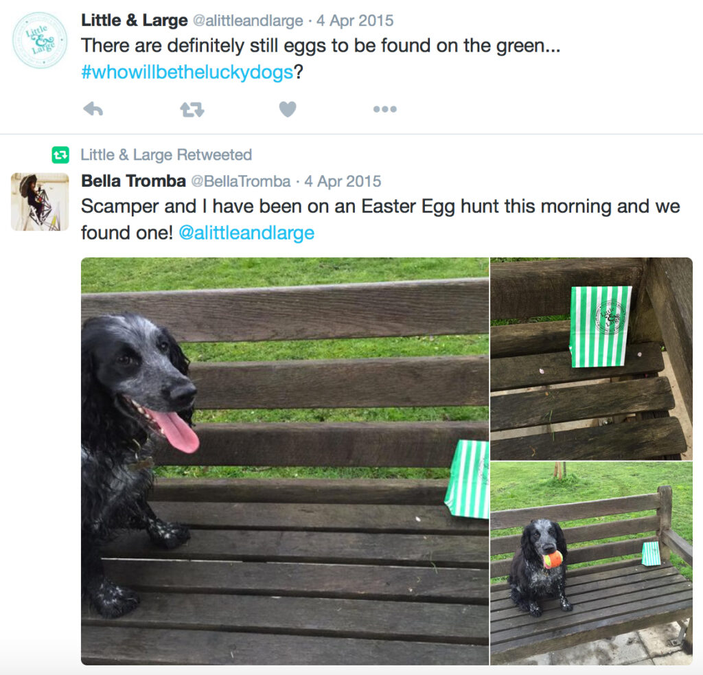 dog finding prize twitter screen grab